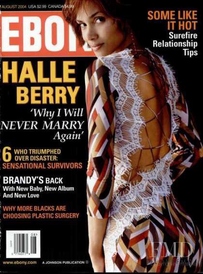 Halle Berry featured on the Ebony cover from August 2004