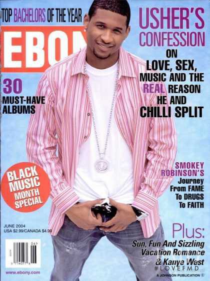 Usher featured on the Ebony cover from June 2004