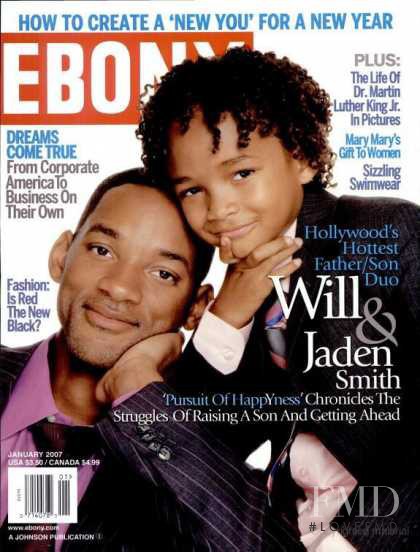 Will & Jaden Smith featured on the Ebony cover from January 2007
