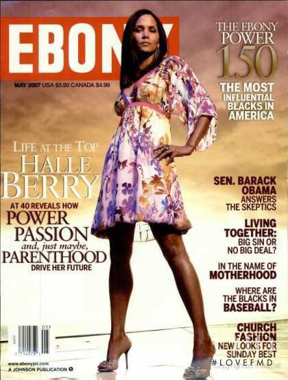 Halle Berry featured on the Ebony cover from May 2007