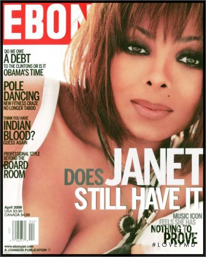 Janet Jackson featured on the Ebony cover from April 2008