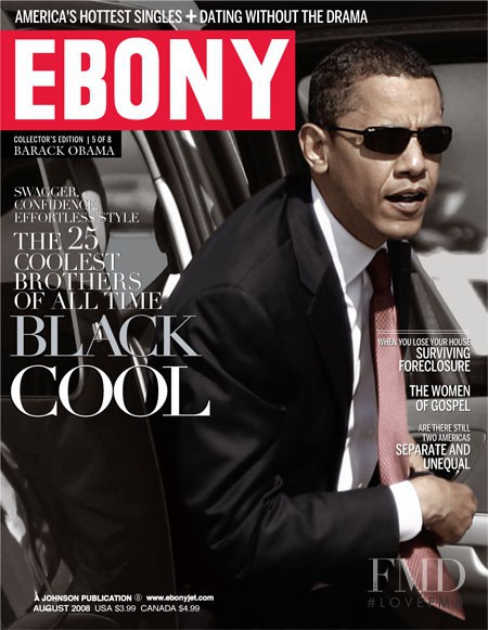 Barack Obama featured on the Ebony cover from August 2008
