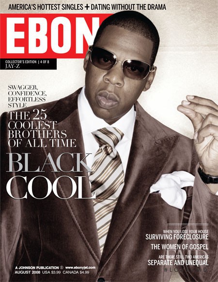 Jay-Z featured on the Ebony cover from August 2008