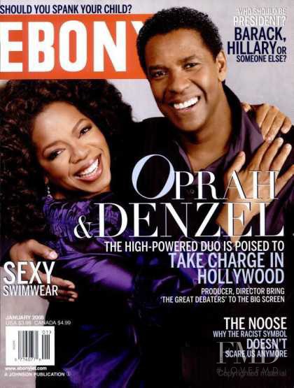 Oprah & Denzel featured on the Ebony cover from January 2008