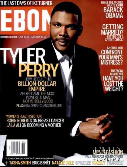 Tyler Perry featured on the Ebony cover from October 2008