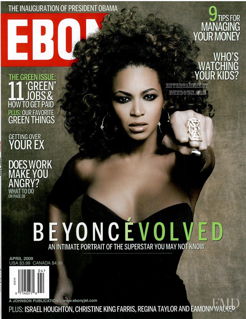 Beyoncé featured on the Ebony cover from April 2009