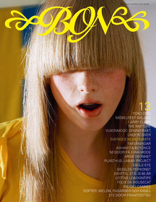 Elsa Hosk featured on the BON cover from February 2004