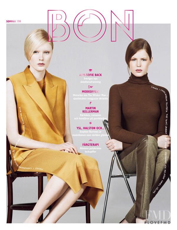 Linnea Regnander, Agnes Karlsson featured on the BON cover from June 2011