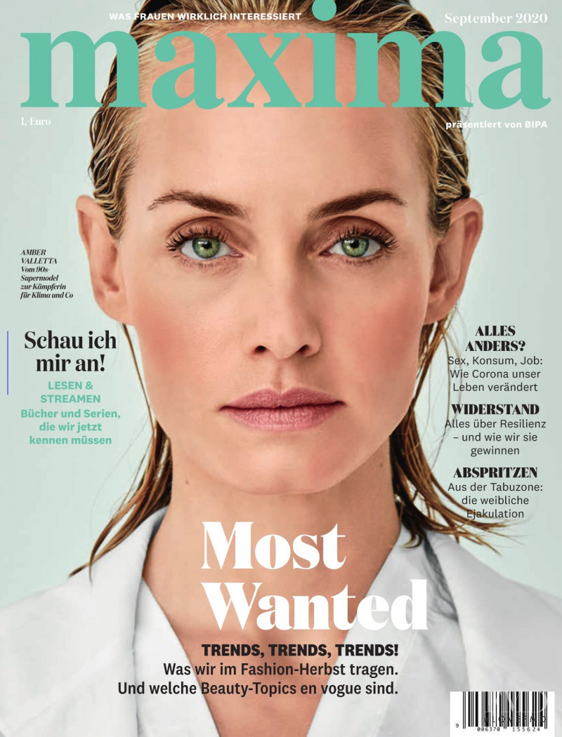 Amber Valletta featured on the maxima cover from September 2020