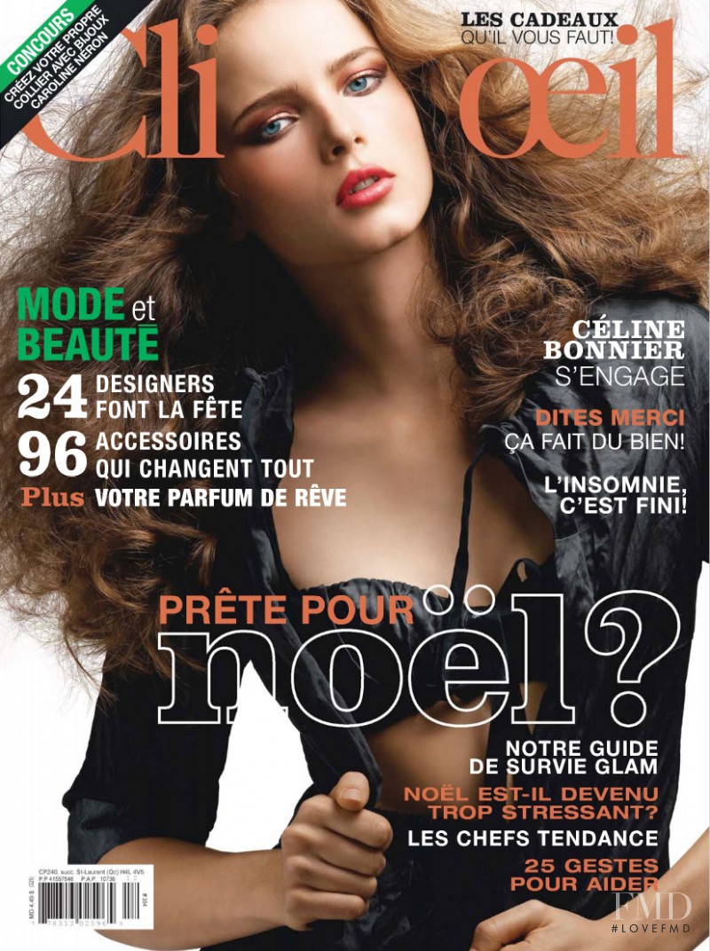 Anna de Rijk featured on the Clin d\'oeil cover from December 2009