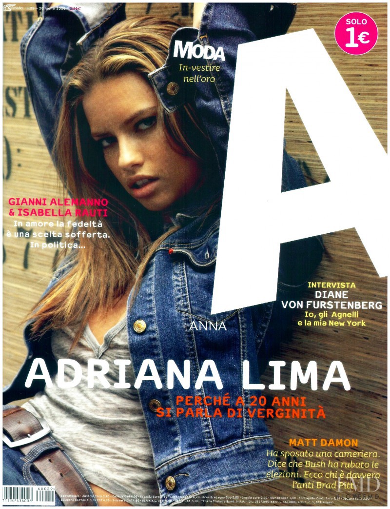 Adriana Lima featured on the ANNA cover from July 2006