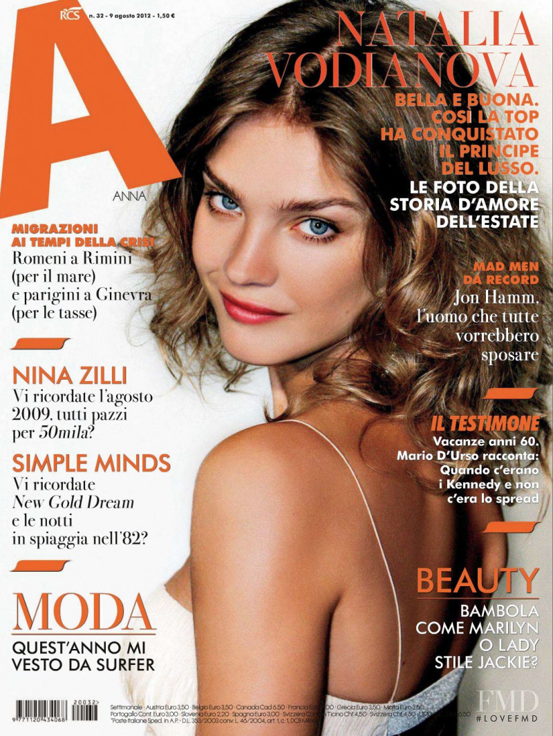 Natalia Vodianova featured on the ANNA cover from August 2012