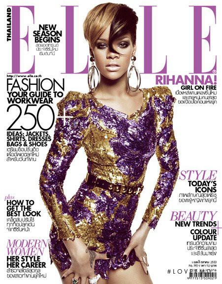 Rihanna featured on the Elle Thailand cover from August 2010