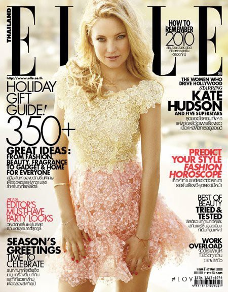 Kate Hudson featured on the Elle Thailand cover from December 2010