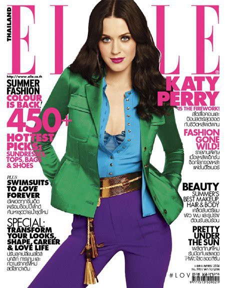 Katy Perry featured on the Elle Thailand cover from April 2011