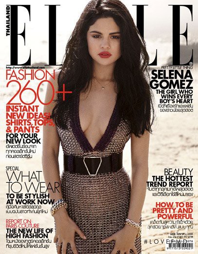 Selena Gomez featured on the Elle Thailand cover from August 2012