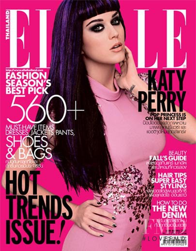 Katy Perry featured on the Elle Thailand cover from October 2012