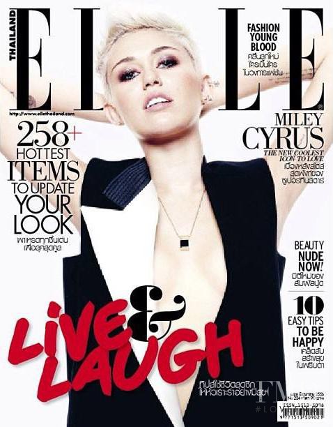 Miley Cyrus featured on the Elle Thailand cover from June 2013