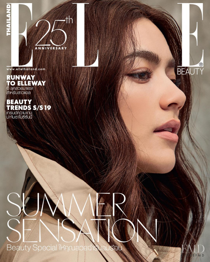 Kimberly Ann Volemas  featured on the Elle Thailand cover from March 2019