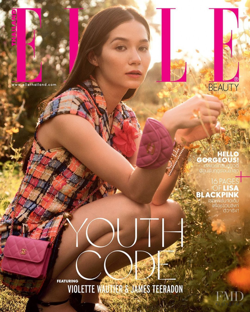 Violette Wautier featured on the Elle Thailand cover from March 2020