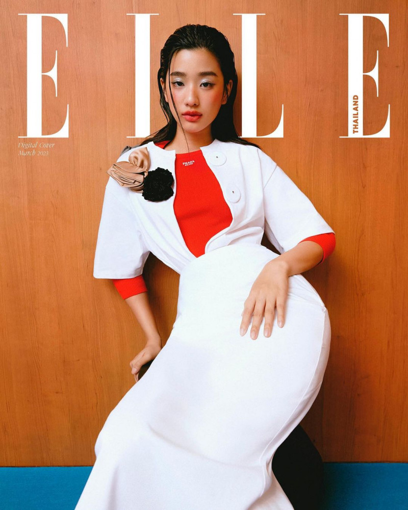 Tu-Tontawan Tantivejkul featured on the Elle Thailand cover from March 2023
