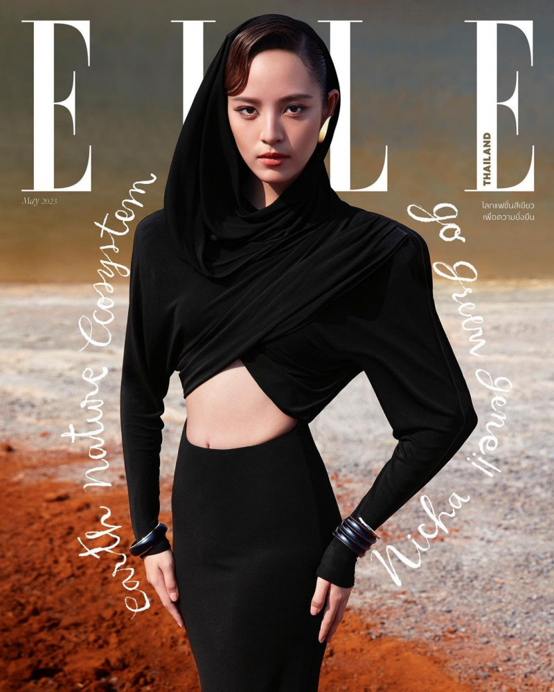 Nuttanicha Dungwattanawanich featured on the Elle Thailand cover from May 2023