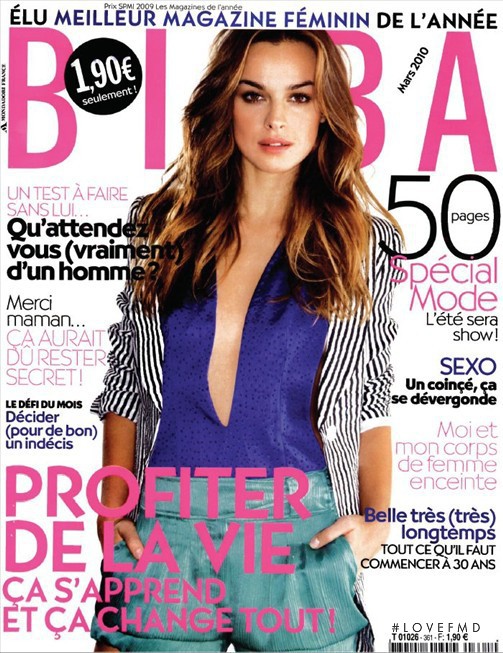 Kasia Smutniak featured on the BIBA cover from March 2010