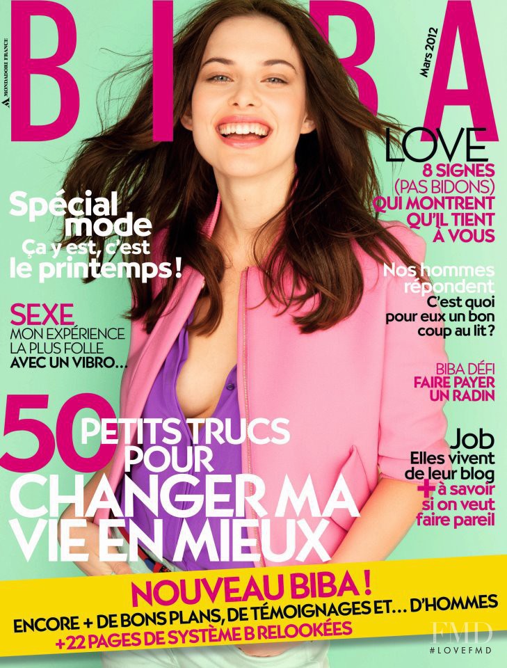 Lana Zakocela featured on the BIBA cover from March 2012