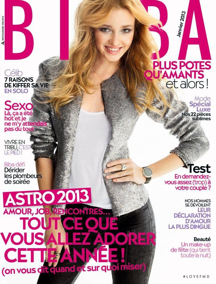 Zhanna Tikhobrazova featured on the BIBA cover from January 2013