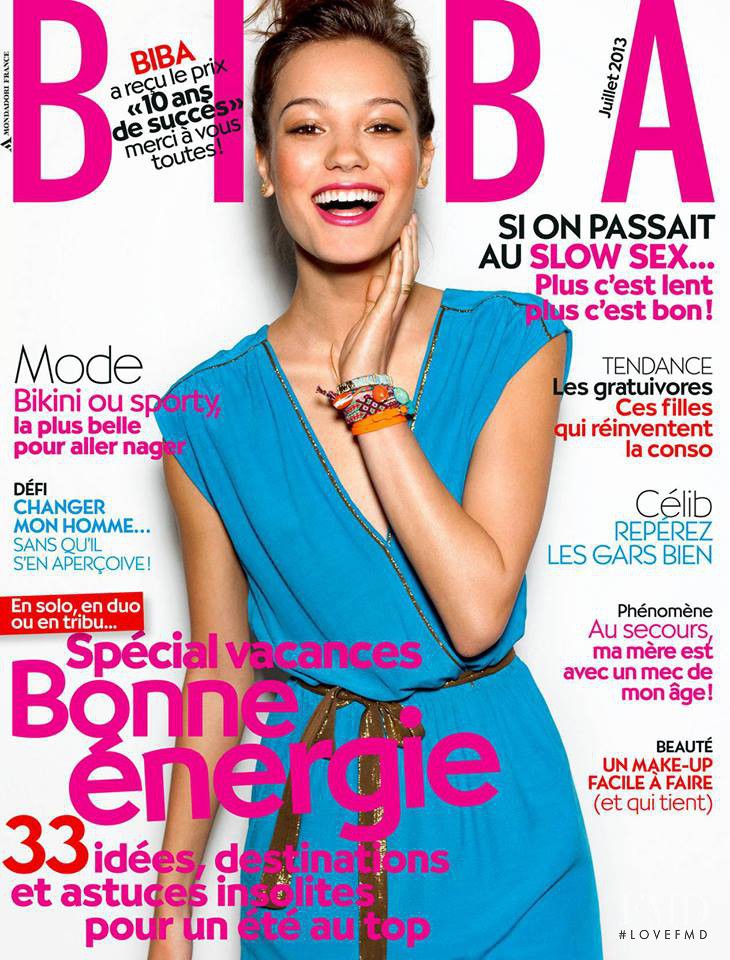 Chloé Lecareux featured on the BIBA cover from July 2013