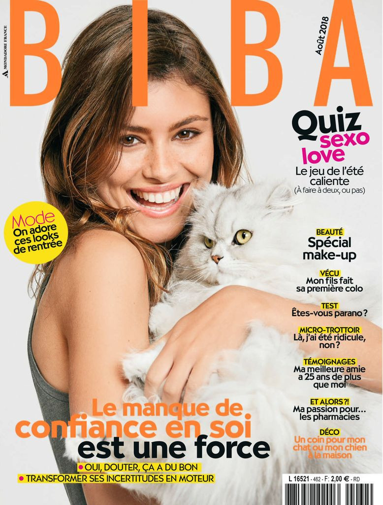 Yasmine Ravel featured on the BIBA cover from August 2018