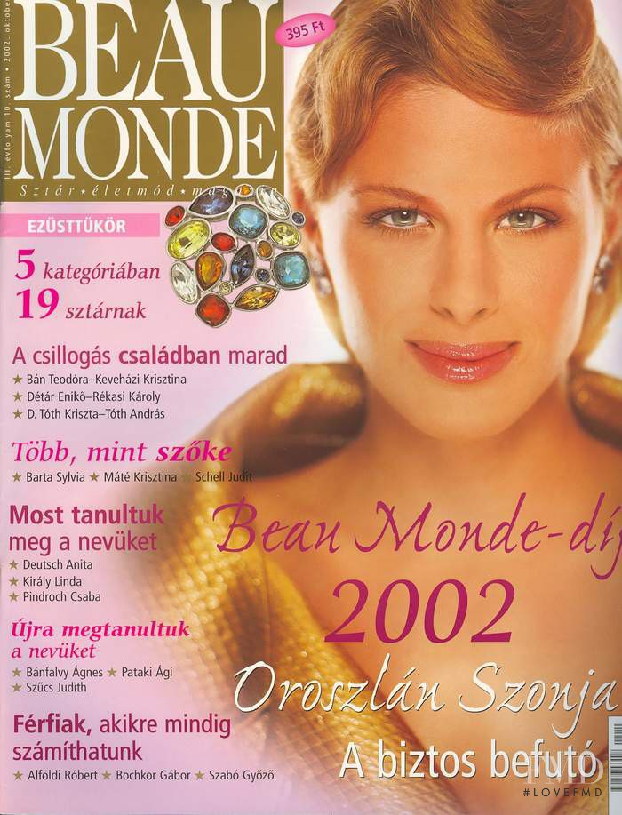  featured on the Beau Monde cover from October 2002