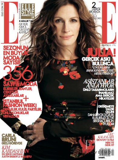 Julia Roberts featured on the Elle Turkey cover from October 2010