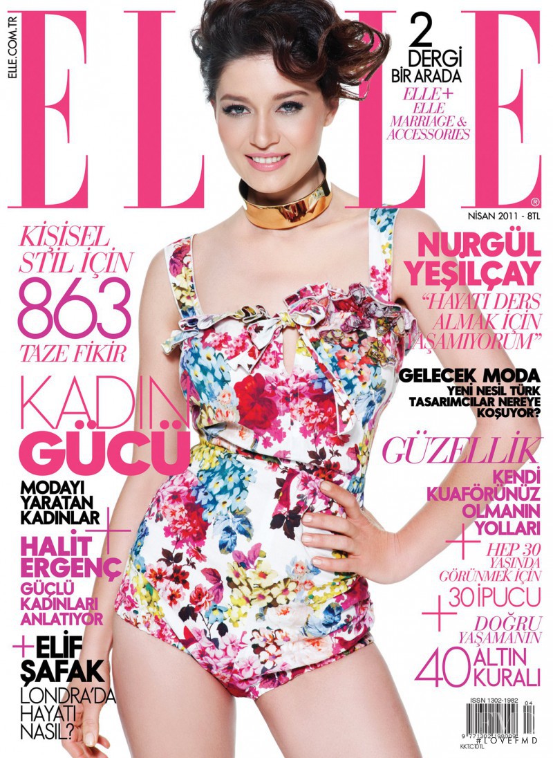 Nurgül Ye&#351;ilçay featured on the Elle Turkey cover from April 2011