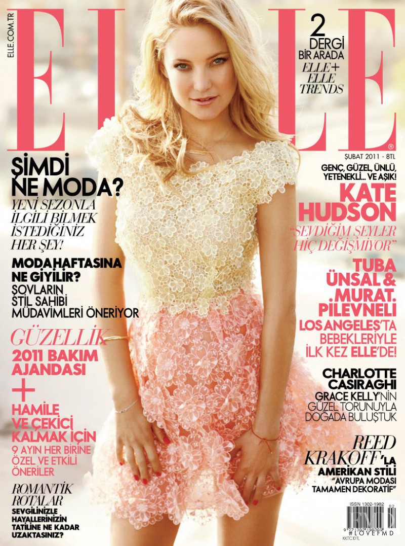 Kate Hudson featured on the Elle Turkey cover from February 2011