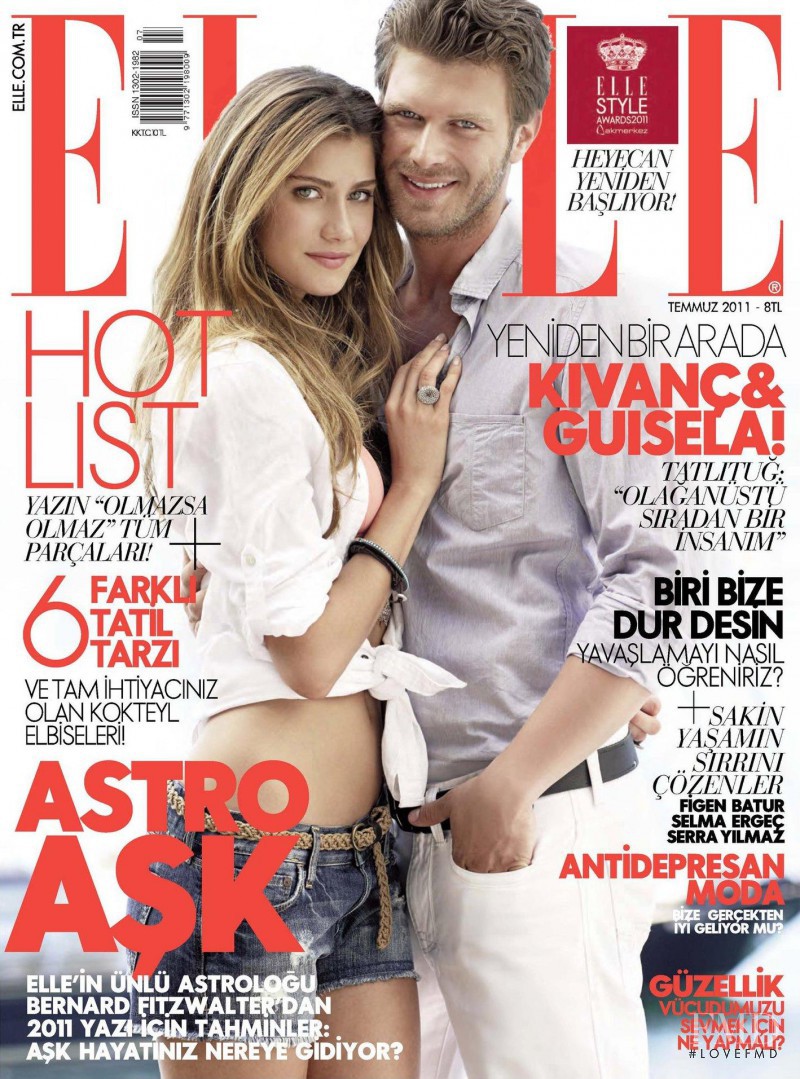 Kivanc Tatlitug featured on the Elle Turkey cover from July 2011