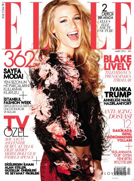 Blake Lively featured on the Elle Turkey cover from March 2011