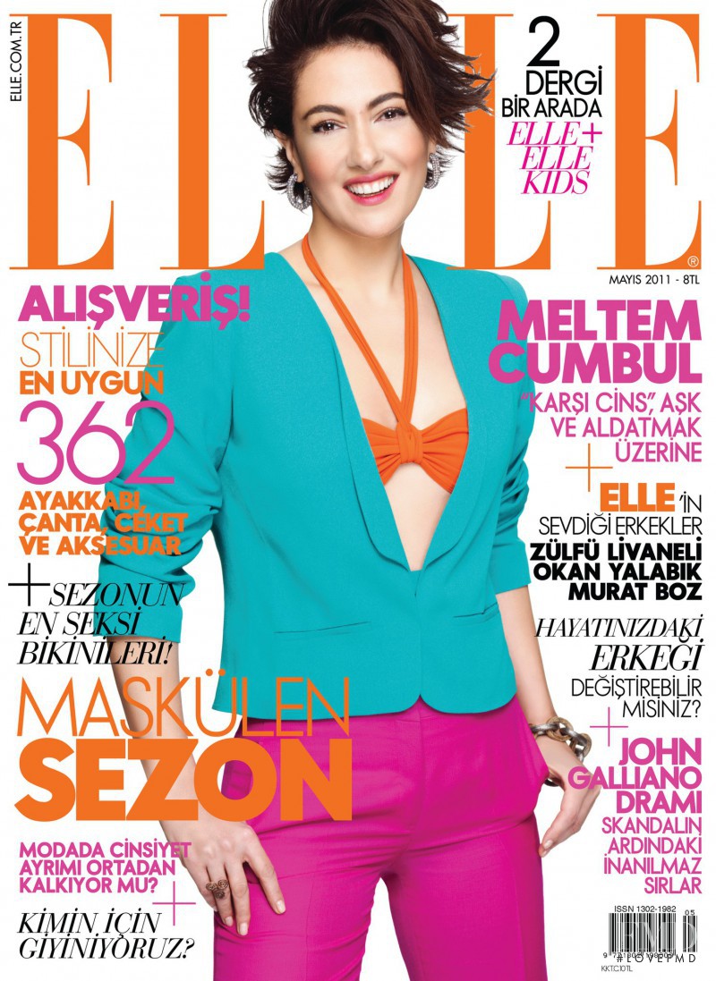 Meltem Cumbul featured on the Elle Turkey cover from May 2011