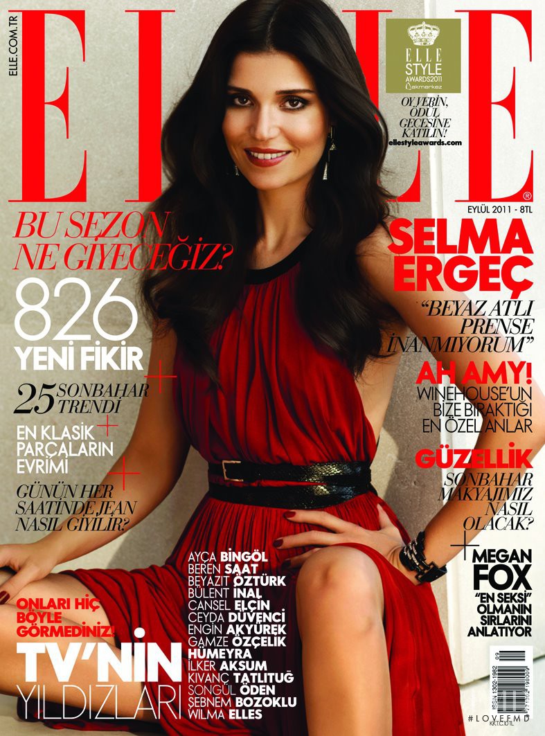 Selma Ergeç featured on the Elle Turkey cover from September 2011