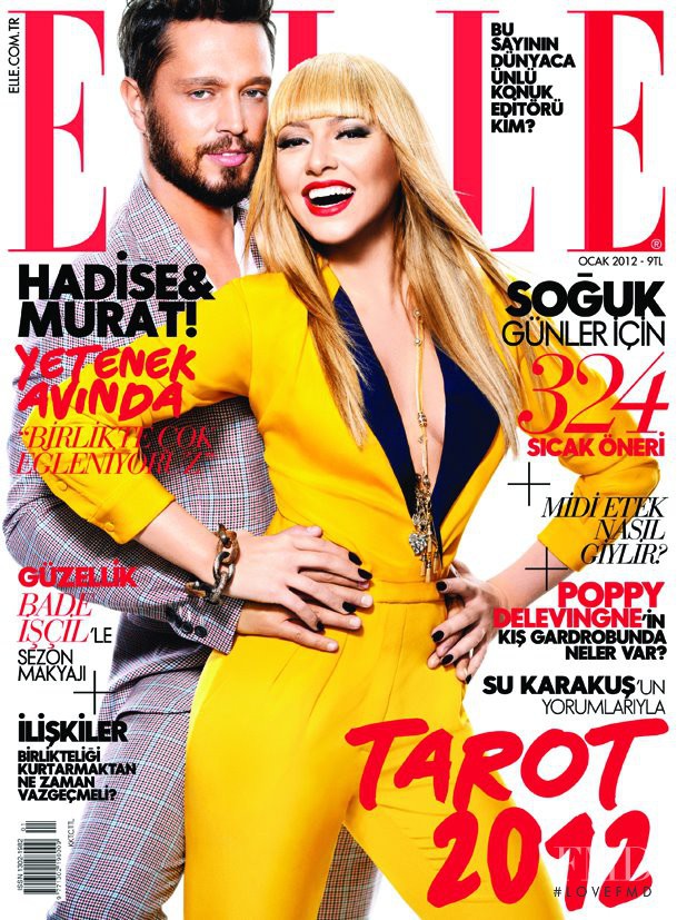 Hadise Açikgöz, Murat Boz featured on the Elle Turkey cover from January 2012