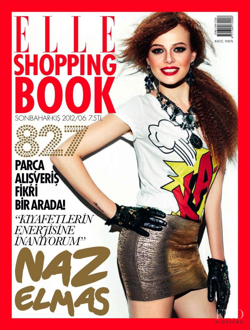 Naz Elmas featured on the Elle Turkey cover from October 2012
