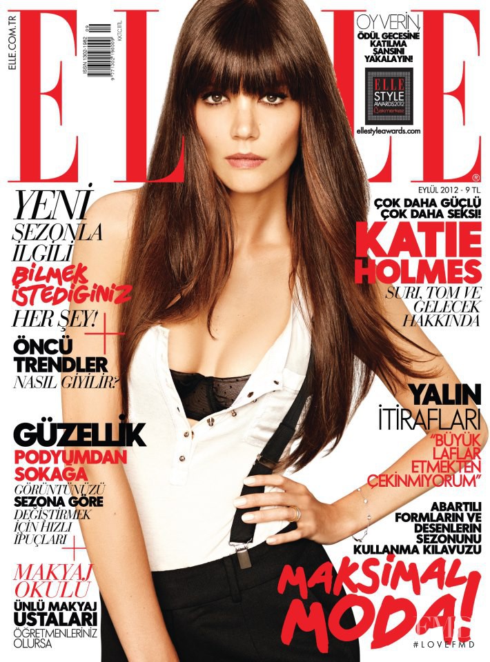 Katie Holmes featured on the Elle Turkey cover from September 2012