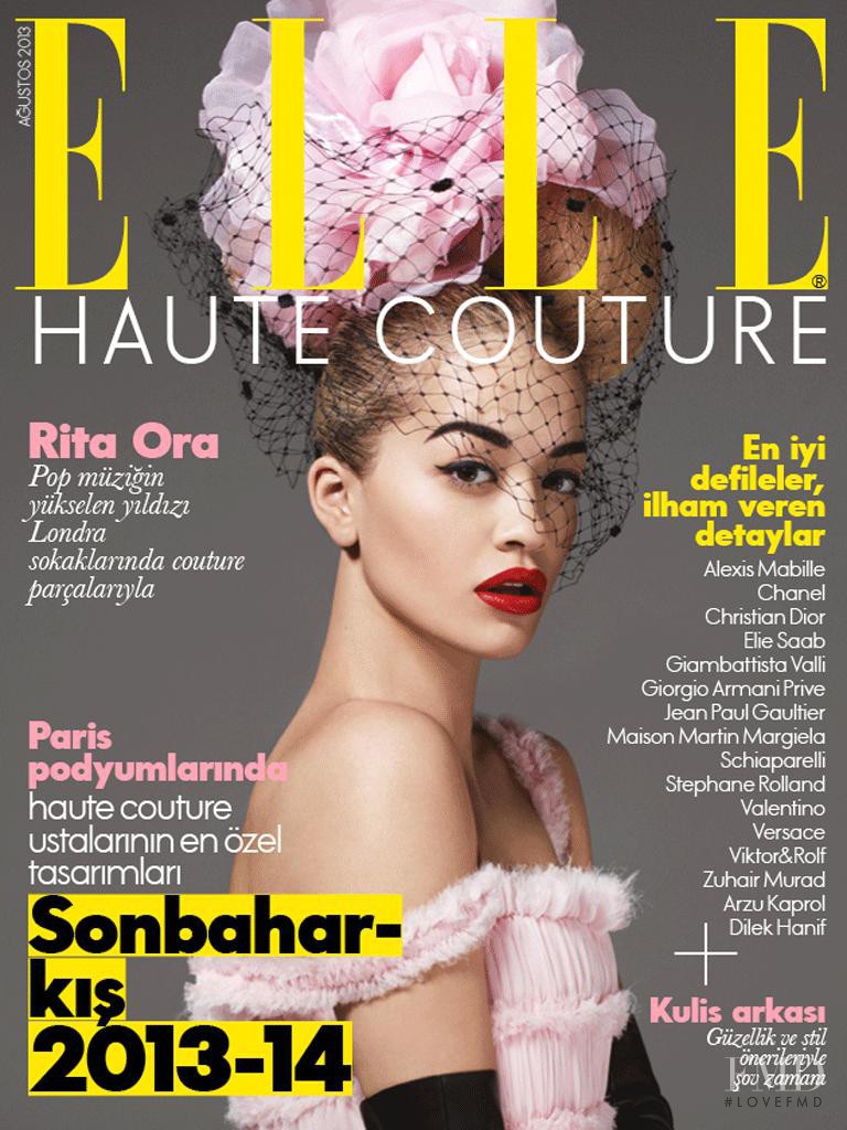Rita Ora featured on the Elle Turkey cover from August 2013