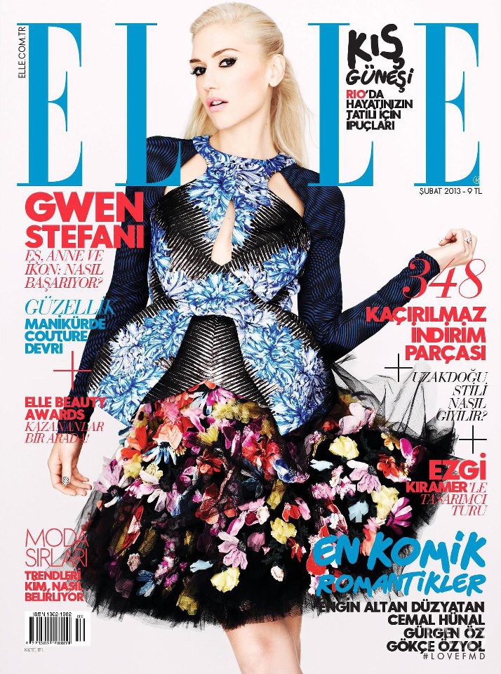 Gwen Stefani featured on the Elle Turkey cover from February 2013