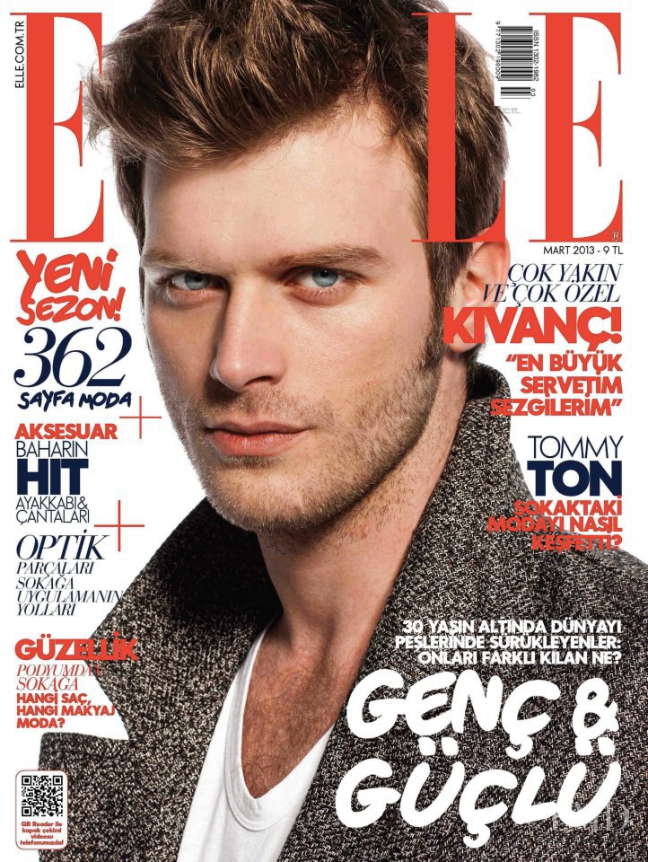 Kivanç Tatlitug featured on the Elle Turkey cover from March 2013