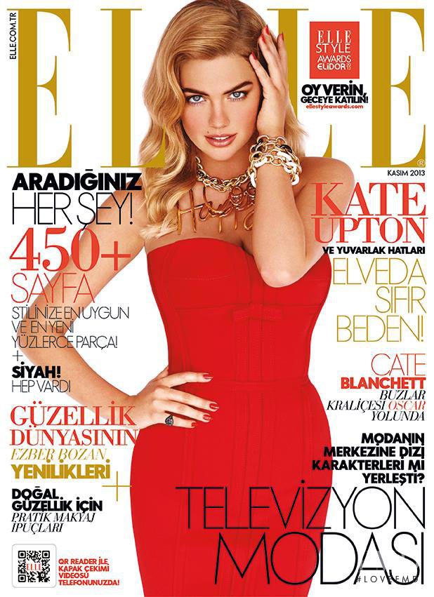 Kate Upton featured on the Elle Turkey cover from November 2013