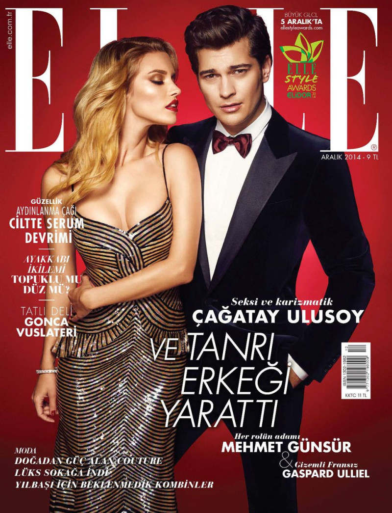 Cagatay Ulusoy  featured on the Elle Turkey cover from December 2014