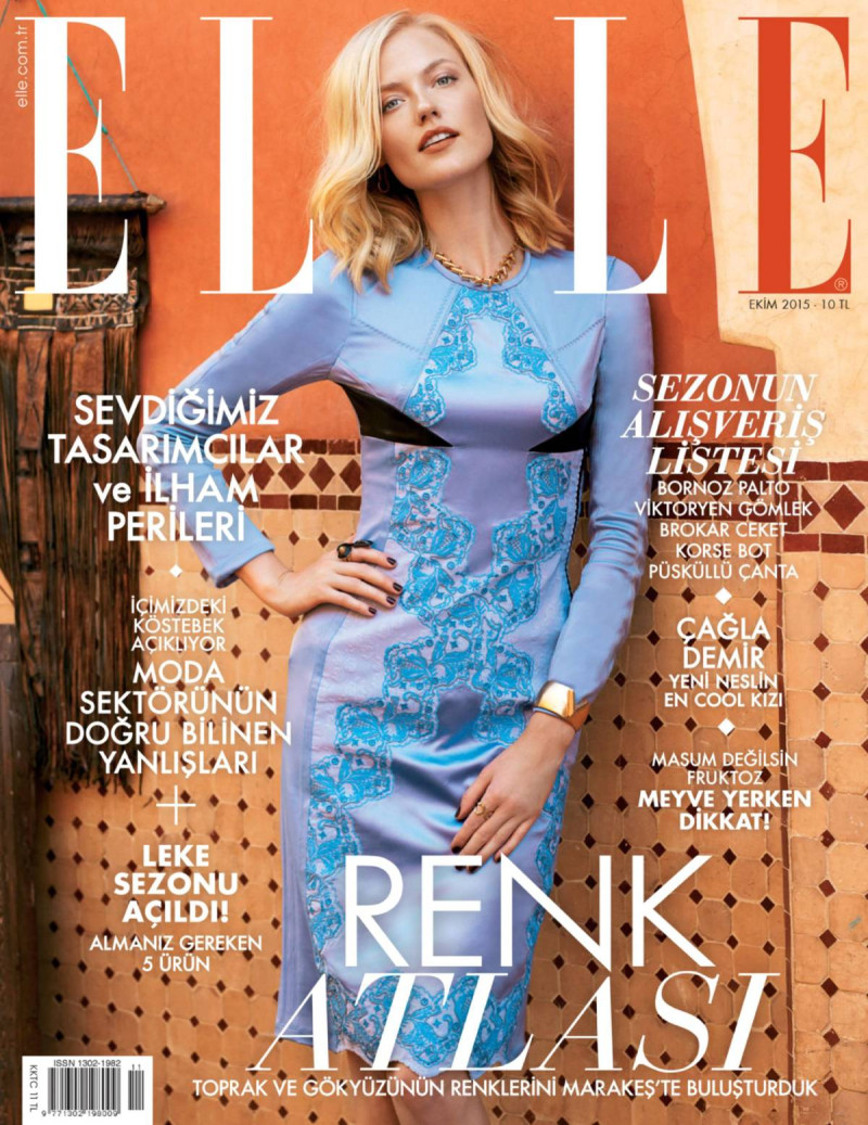 Jessica Stenebo featured on the Elle Turkey cover from October 2015