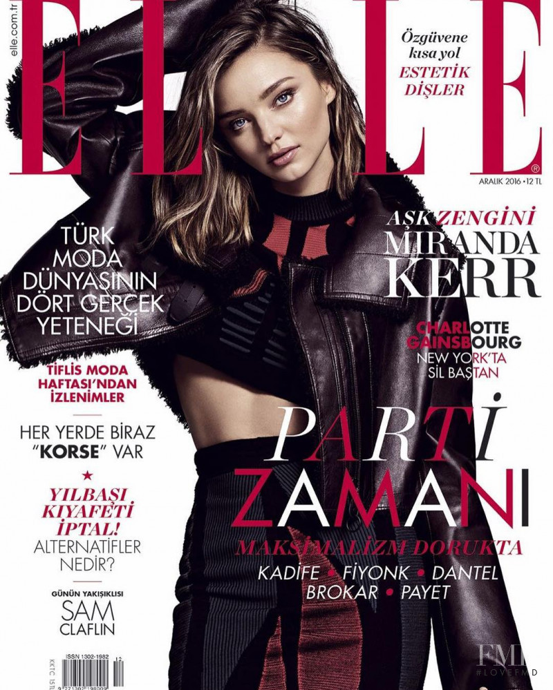 Miranda Kerr featured on the Elle Turkey cover from December 2016
