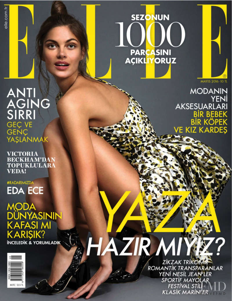  Anja Voskresenska featured on the Elle Turkey cover from May 2016